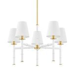 Product Image 1 for Banyan 5-Light White Aged Brass Chandelier from Mitzi