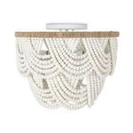 Product Image 2 for Lorelei White Wood-Bead Flush Mount from Regina Andrew Design