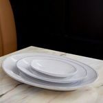 Product Image 2 for Friso Small Ceramic Stoneware Oval Platter, Set of 2 - White from Costa Nova