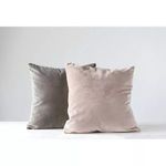 Product Image 3 for Eloise Taupe Velvet Pillow With Cream Back from Creative Co-Op