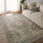 Product Image 5 for Modify Hand-Knotted Updated Traditional Medallion Sage/ Light Blue Rug - 18" Swatch from Jaipur 