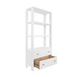 Product Image 3 for Davie Two Drawer Etagere With Fluted Detail In Matte White Lacquer from Worlds Away