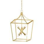 Product Image 1 for Kendall 6-Light Modern Geometric Vintage Gold Leaf Large Lantern from Mitzi