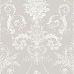 Product Image 3 for Laura Ashley Josette White / Dove-Grey Damask Wallpaper from Graham & Brown