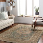 Product Image 3 for Reign Hand-Knotted Dark Green / Beige Rug - 2' x 3' from Surya