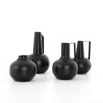 Product Image 2 for Aleta Vases, Set Of 4 Iron Matte Black from Four Hands