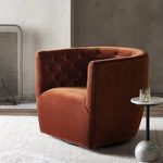 Product Image 25 for Hanover Upholstered Sapphire Rust Round Swivel Accent Chair from Four Hands
