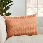 Product Image 2 for Milton Rose/ Terracotta Geometric Lumbar Pillow from Jaipur 