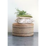 Product Image 4 for Adele Striped Round Woven Ottoman from Creative Co-Op