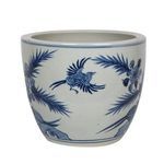 Product Image 4 for Blue & White Porcelain Planter Peony With Bird Motif from Legend of Asia