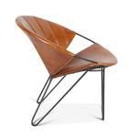 Product Image 1 for Hudson Stitched Leather Moon Lounge Chair from World Interiors