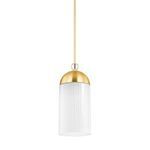 Product Image 1 for Emory 1-Light Modern Aged Brass & Glass Pendant from Mitzi