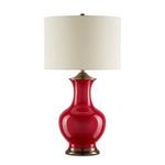 Product Image 2 for Lilou Red Porcelain Table Lamp from Currey & Company