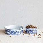 Product Image 2 for Maizy Large 8-cup Stoneware Floral-Design Pet Bowl from Creative Co-Op