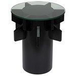 Product Image 1 for Torpedo Side Table With Glass Top from Noir