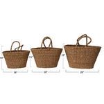 Product Image 3 for Salina Handwoven Totes with Handles, Set of 3 from Creative Co-Op