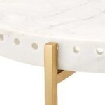 Product Image 3 for Freya Antique Brass & Marble Accent Table from Currey & Company