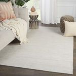 Product Image 1 for Danan Handmade Solid Ivory/ Light Gray Indoor/Outdoor Rug from Jaipur