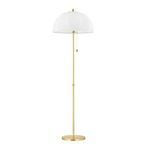 Product Image 1 for Meshelle 1-Light Modern Aged Brass Dome Floor Lamp from Mitzi