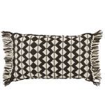 Product Image 2 for Perdita Geometric Lumbar Black and White Outdoor Pillow from Jaipur