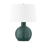 Product Image 1 for Sara 1-Light Modern Textured Green Stone Table Lamp from Mitzi