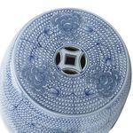 Product Image 3 for Blue & White Porcelain Chain Floral Garden Stool from Legend of Asia