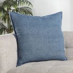 Product Image 1 for Blanche Solid Blue Pillow from Jaipur