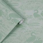 Product Image 2 for Laura Ashley Swans Jade Green Wallpaper from Graham & Brown