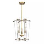 Product Image 1 for Everett Warm Brass 3 Light Foyer from Savoy House 