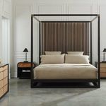 Product Image 2 for Black Wood Modern Queen Pinstripe Bed from Caracole