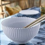 Product Image 2 for Pearl 11'' Scalloped Ceramic Stoneware Serving Bowl - White from Costa Nova