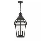 Product Image 3 for Jackson Black With Gold Highlighted 4 Light Outdoor Pendant from Savoy House