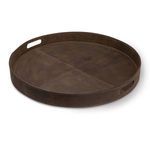 Product Image 1 for Derby Round Leather Tray from Regina Andrew Design