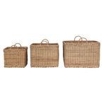 Product Image 1 for Lilia Rattan Baskets with Handles, Set of 3 from Creative Co-Op