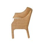 Product Image 3 for Noelle Basketweave Rattan Wrapped Dining Chair With Ivory Linen Cushion from Worlds Away