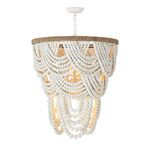Product Image 1 for Lorelei White Wood-Bead Chandelier from Regina Andrew Design