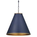 Product Image 1 for Pierrepont Large Blue Pendant from Currey & Company