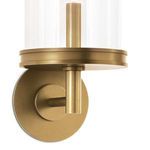 Product Image 3 for Adria Natural Brass Cylinder Glass Wall Sconce from Regina Andrew Design