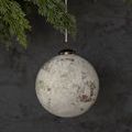 Product Image 1 for Textured Matte White Glass Ball Ornaments, Set of 4 from Creative Co-Op