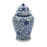 Product Image 1 for Blue & White Twisted Lotus Temple Jar from Legend of Asia