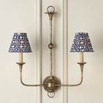 Product Image 2 for Block-Print Navy Multi Pleated Chandelier Shade from Currey & Company