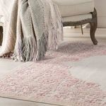 Product Image 6 for Malo Medallion Pink/ White Area Rug from Jaipur