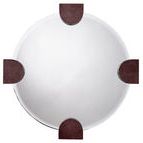Product Image 1 for Quadrant Leather Round Wall Mirror from Jamie Young