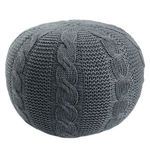 Product Image 3 for Millie Solid Gray Round Pouf from Jaipur 