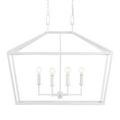 Product Image 8 for Denison Rectangular White Wrought Iron Chandelier from Currey & Company