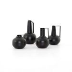 Product Image 11 for Aleta Vases, Set Of 4 Iron Matte Black from Four Hands