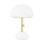 Product Image 1 for Cortney 1-Light White Opal Glossy Glass Table Lamp from Mitzi