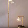 Product Image 2 for Metal & Wood Floor Lamp With Gold Finish And Glass Globe Shade from Creative Co-Op