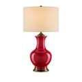 Product Image 5 for Lilou Red Porcelain Table Lamp from Currey & Company