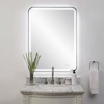 Product Image 2 for Crofton Lighted Black Large Mirror from Uttermost